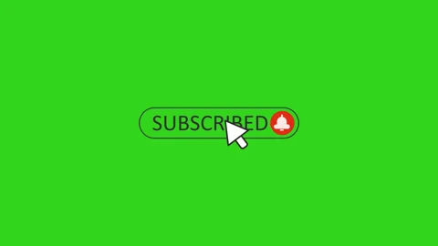 Subscribe Button Animation On Green Scre Stock Video Pond5