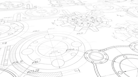 Technical Drawing Background Mechanical Stock Video Pond5