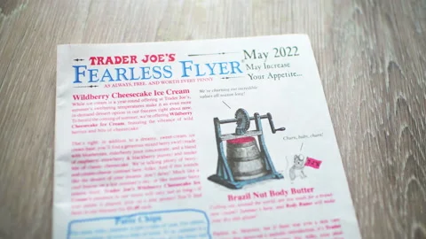 Trader Joe S Fearless Flyer Ad Print Pap Stock Video Pond