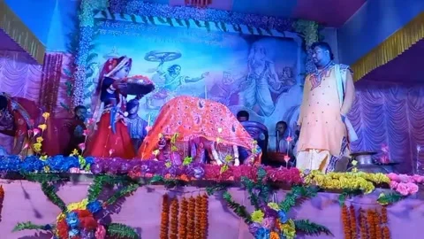 Traditional Radha Krishna Dance Performa Stock Video Pond5