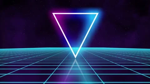 Triangle Synthwave Retro Futuristic Seam Stock Video Pond5