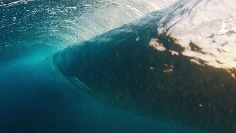 Underwater View Of The Ocean Wave Breaki Stock Video Pond