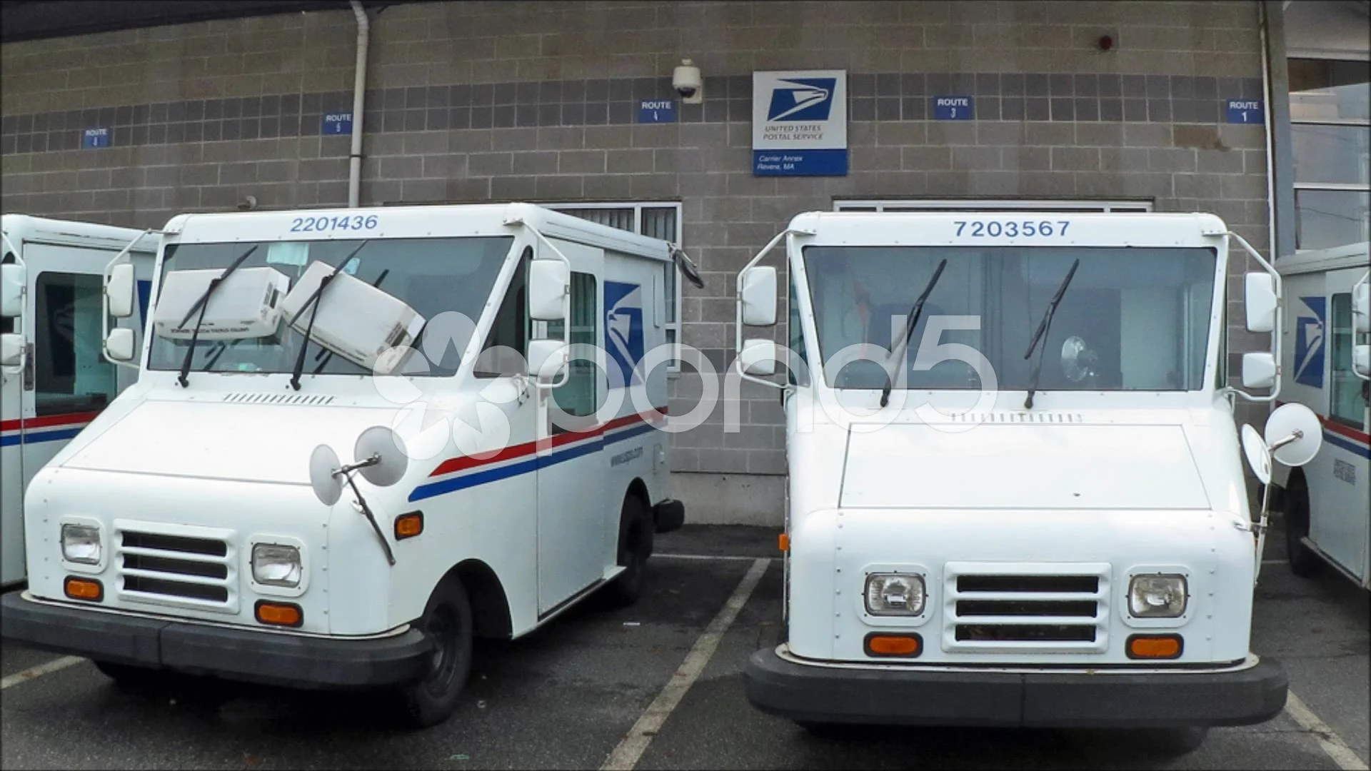 Us Post Office Mail Trucks Loop Video Clip 46911327