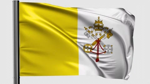 Vatican City National Flag Stock Video Pond