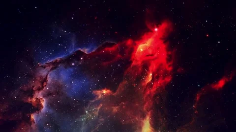 View Of Beautiful Nebula Moving In Space Stock Video Pond5