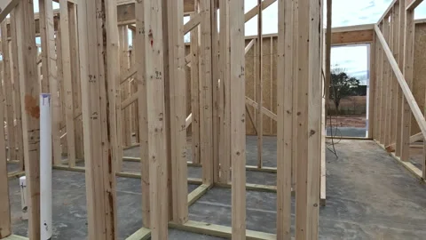 View Wood Framing Of Wood Framework A Ne Stock Video Pond