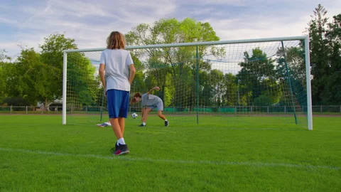 Woman Soccer Player Playing Football Wit Stock Video Pond5