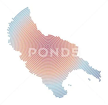 Zakynthos Island Dotted Map Digital Style Shape Of Zakynthos Island