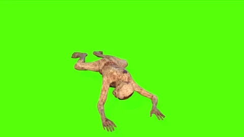 Zombie Crawling Green Screen Animation Stock Video Pond