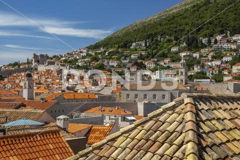 View over the roofs of the old town Dubrivnk, Croatia