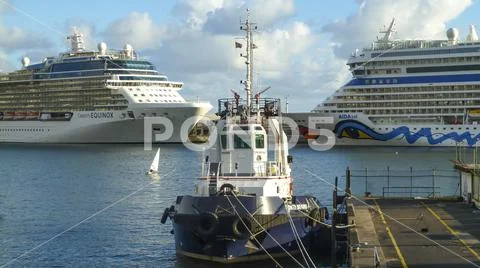 Aida Sol and Celebrity Equinox in Funchal Harbor, Madeira