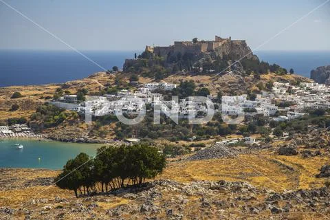 View of Lindos on Rhodes island