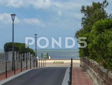 Road to the sea, French town of Soulac-sur-Mer