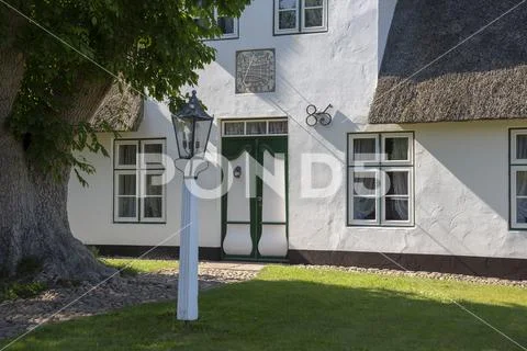 Historic thatched roof house on Sylt