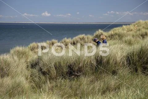 Tourists in the dunes at List West on Sylt