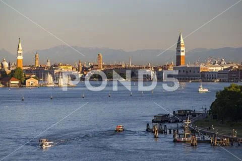 Venice, Italy - Campanile di San Marco and Doge's Palace in the morning light