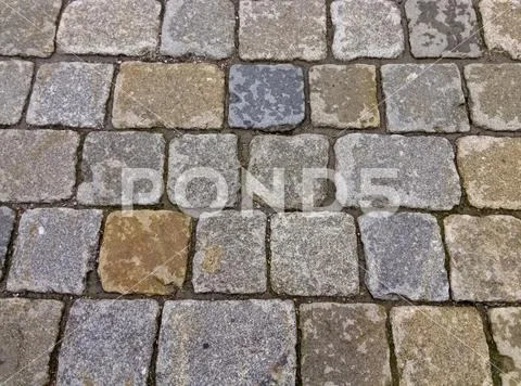Natural stones, paving stones in a courtyard