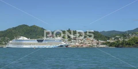 Cruise ship Aida Luna off St. Johns, Grenada