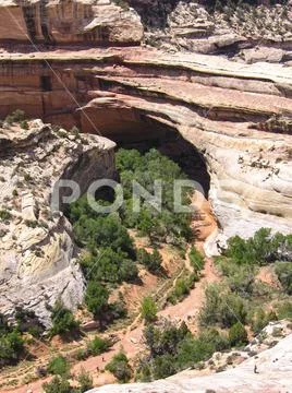 Natural sandstone arch in the Natural Bridges Monument