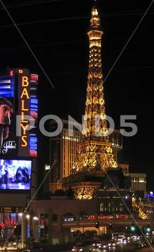 Ballys and Paris Hotel with Eiffel Tower, Las Vegas, Nevada