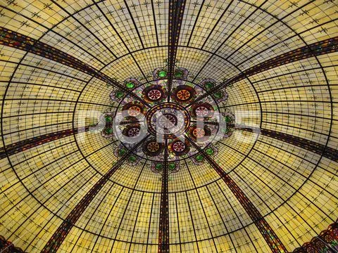 Dome in the hotel with glass mosaic