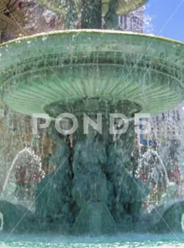 Falling water at the fountain, Hotel Paris (blurred motion)