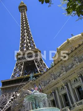 Eiffel Tower and Fontaine at the Hotel Paris
