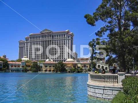 View of Ceasars Palace from Lake Bellagio