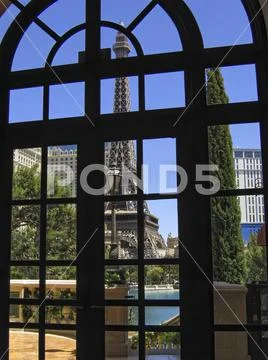 View from the window to the Eiffel Tower, Hotel Paris