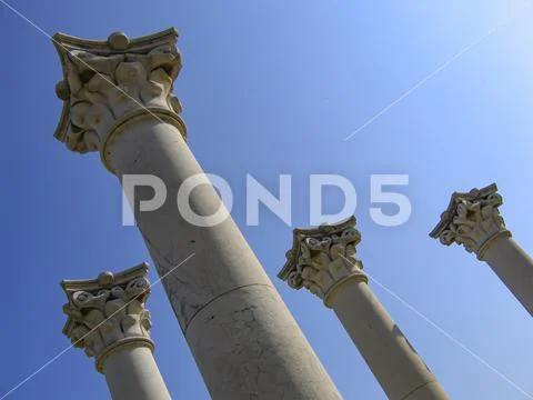 Ionic columns in Asklepieion, Kos