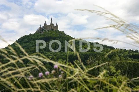 Hohenzollern Castle on top of mountain