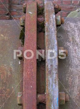 Rusted flange of an old pipeline
