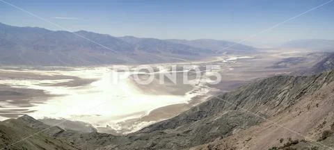 Salt lake from Dantes View, Death Valley