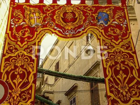 Santa Marija, decorated Valletta, Malta