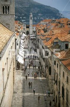 Old town of Dubrovnik before glut of tourists