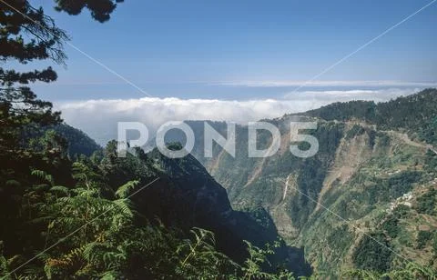 Valley view from Pico Ruivo, Madeira, Portugal
