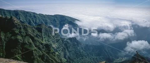Mountains around Pico Ruivo from Madeira