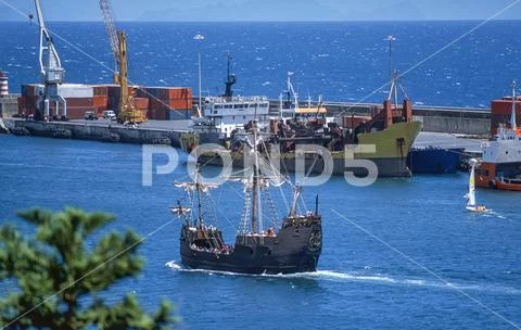 Old sailing ship, Funchal, Madeira