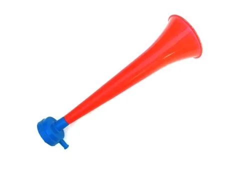 Blank Vuvuzela Stadium Plastic Horn. Fan Vuvuzela Trumpet Isolated