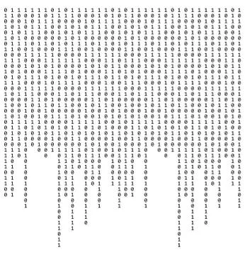 0 1 code isolated on white background texture abstract pattern design Stock Illustration