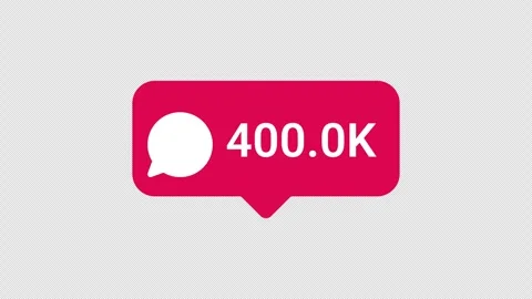 0 to 1 Million Comment Counter Animation with Speech Bubble Icon Stock Footage 341851451