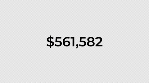 0 to 1 Million Dollar Counting Animation in 4K Alpha Stock Footage 336239367