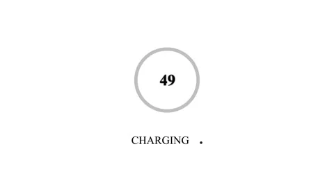 0-100% Charging Icon Animation with Waving Effect  4K Motion Graphic for En.. Stock Footage 303069608