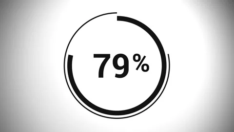 0-100% loading motion graphic on a white background with circles Stock Footage 131783536