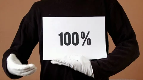 From 0 to 100 %, man with papers Video stock 11962973