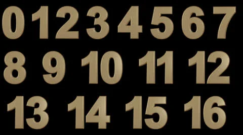 0-100 numbers HD 動画素材 25456877