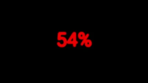 0-100 Percent Counter Red Glow Animation on Black Background HD. Vídeo Stock 341815547