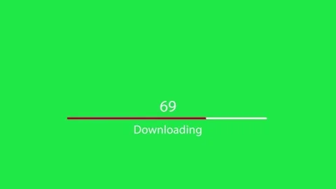 0 to 100 Percent Loading Bar Animation Green Screen 스톡 동영상 303380639