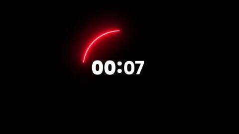 0 to 30 seconds modern digital countdown animation isolated on black background Stock Footage 328305233