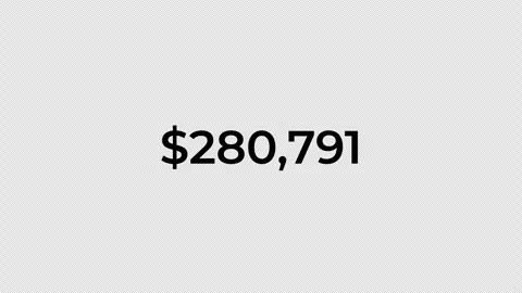 0 to 500 Thousand Dollar Counting Animation in 4K Alpha Stock Footage 336239370